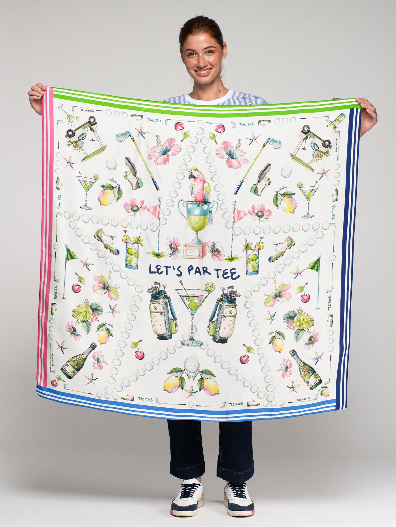PAÑUELO LET’S PAR TEE ESTAMPADO GOLF MULTICOLOR