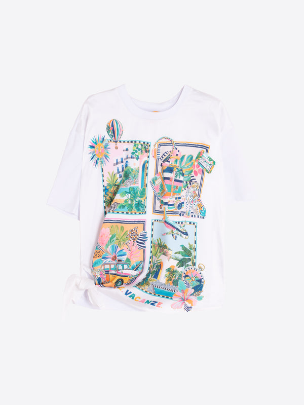 CAMISETA ESTAMPADO VACANZE LAZO LATERAL