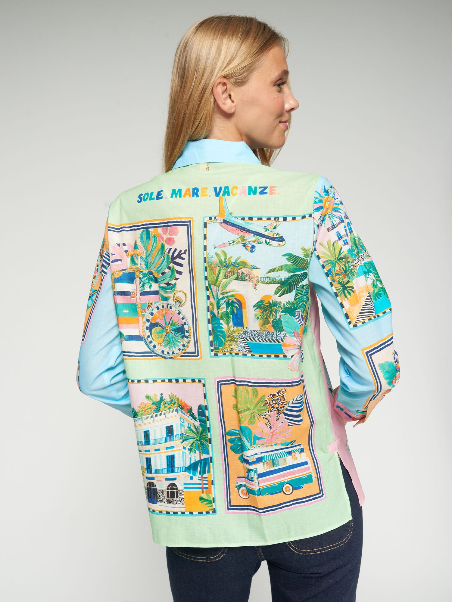 CAMISA ESTAMPADO ESCENAS DE VIAJE