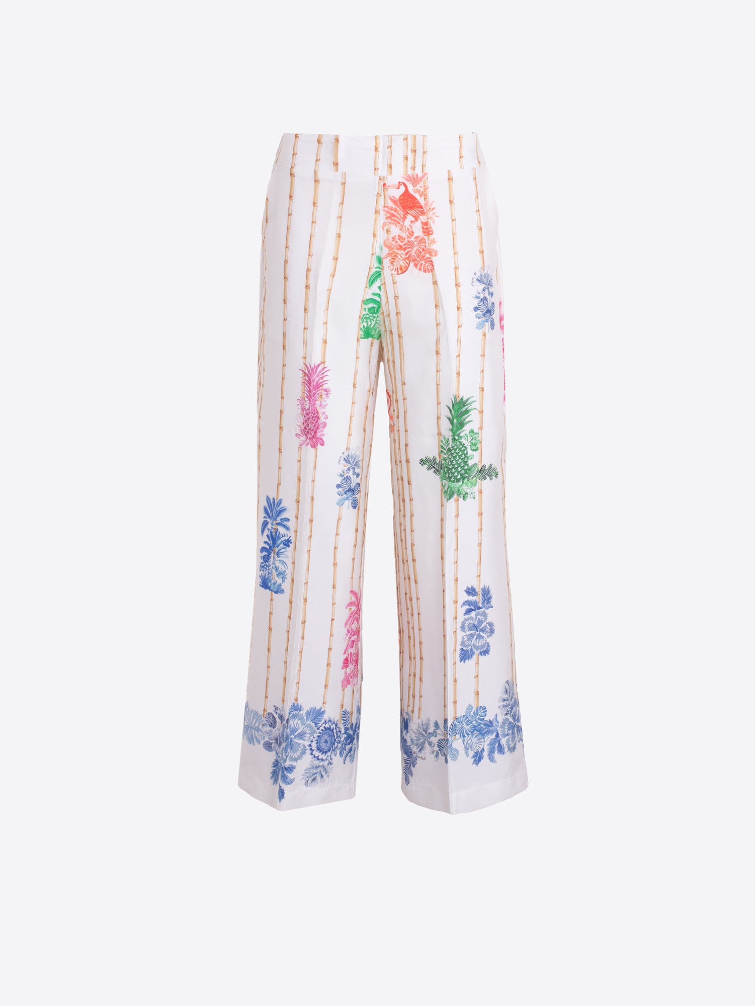 PANTALÓN ESTAMPADO TROPICAL MOTIVO DE BAMBÚ