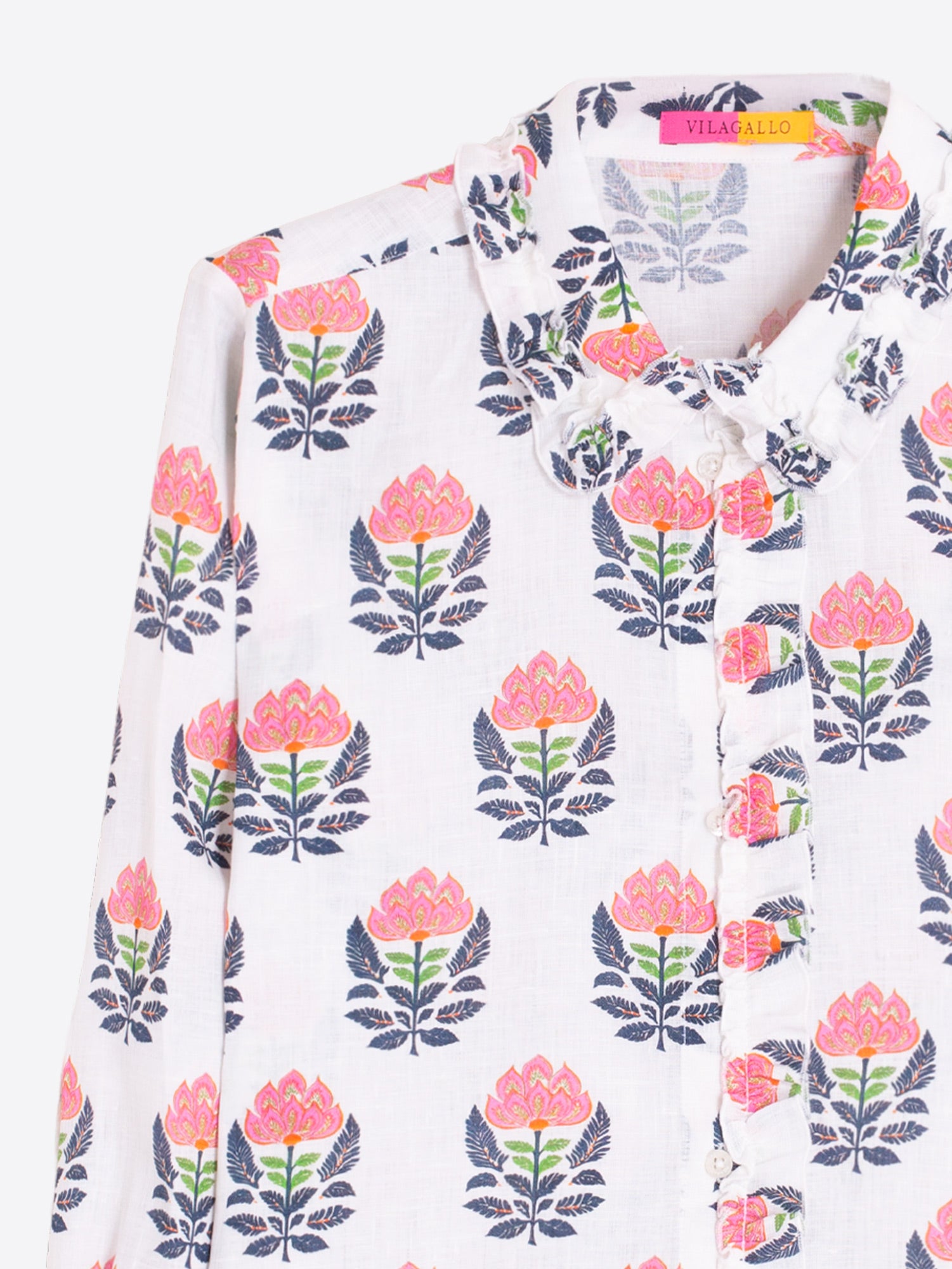 CAMISA ESTAMPADO FLORAL BLANCO MARINO