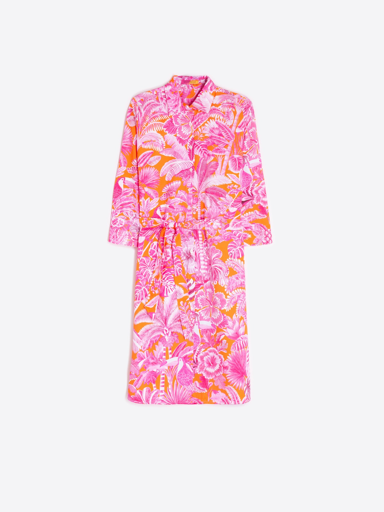 VESTIDO DOVER SELVA ROSA NARANJA