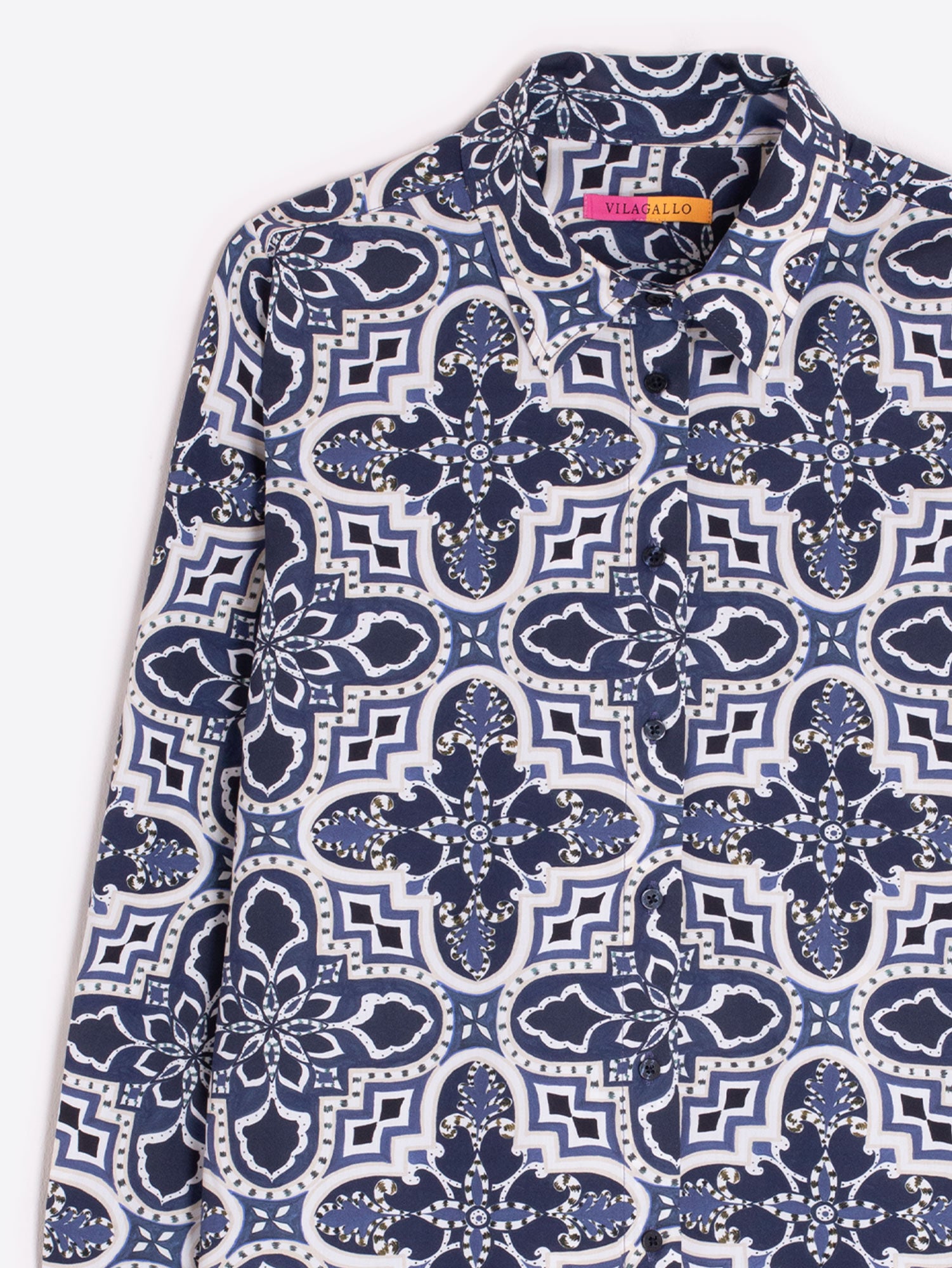 CAMISA LUA AZULEJO MARINO PRINT
